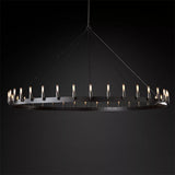 Industrial Vintage Filament Round Chandelier lighting 73" 36-Lights