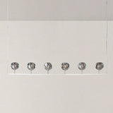 Boule De Cristal Clear Glass Minimalist Linear Chandelier 60" For Dining Room