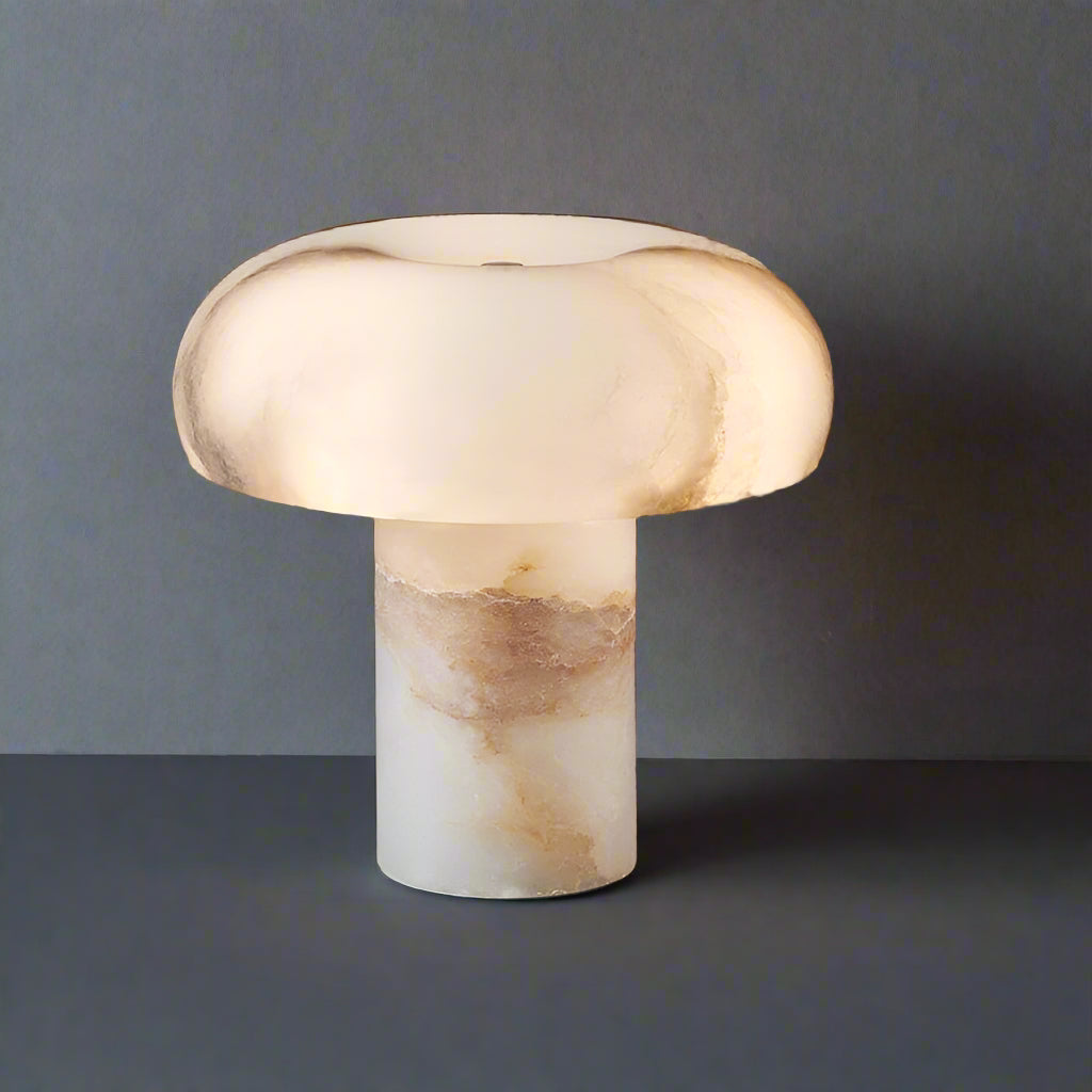 Alabaster Dome Modern Table Lamp