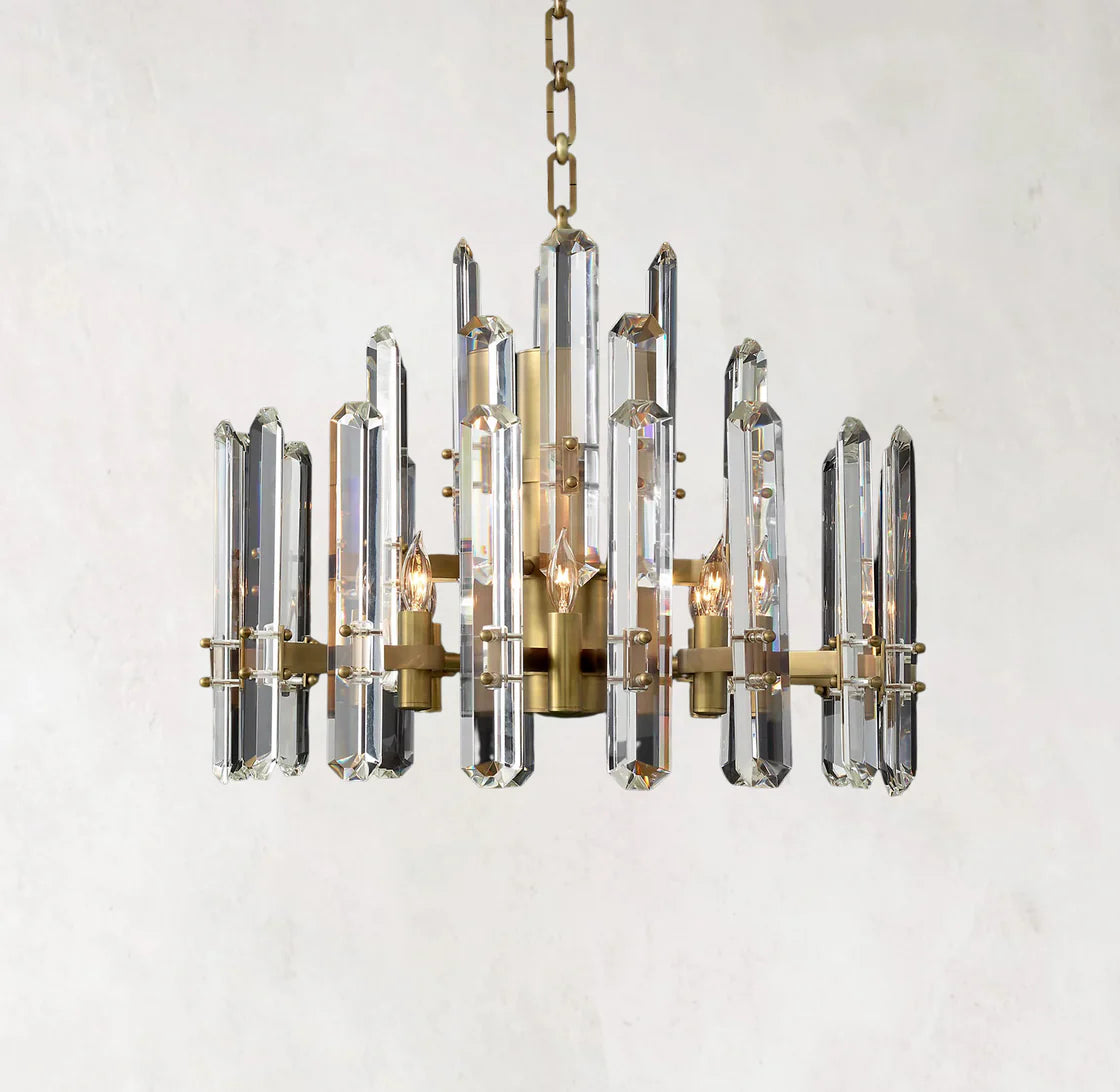 Bonningtons Round Crystal Chandelier Lights 24"