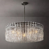 Marignan Round Glass Chandelier Light 36" For Living Room