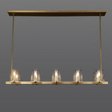 Pauillac Island Linear Clear Glass Chandelier Light