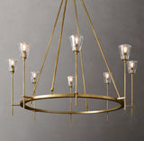 Modern Torche Round Chandelier Light 46" For Living Room