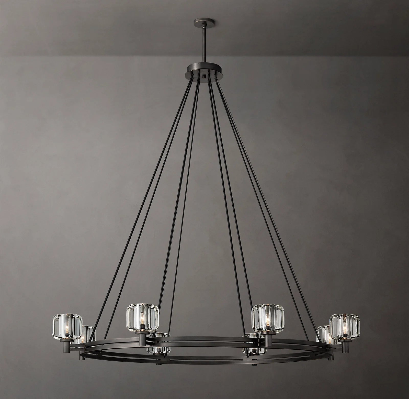 Demaret Round Chandelier Light 60" for Bedroom