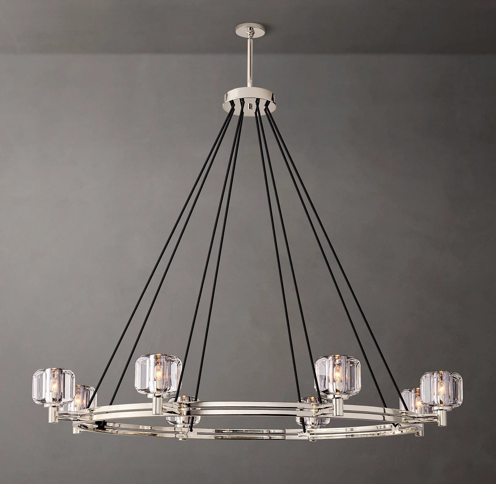 Demaret Round Chandelier Light 60" for Bedroom