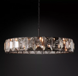 Harlowe Crystal Round Chandelier Light 60" For Living Room