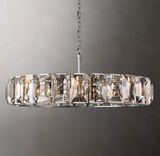 Harlowe Crystal Round Chandelier Light 60" For Living Room