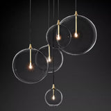 Modern Glass Globe Moving Cluster Chandelier Lighting