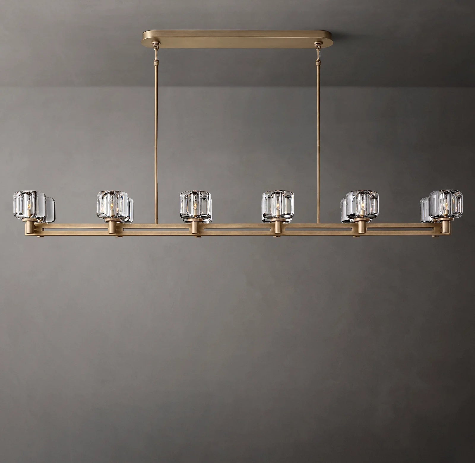 Demaret Double Linear Chandelier Light 72" for Living Room