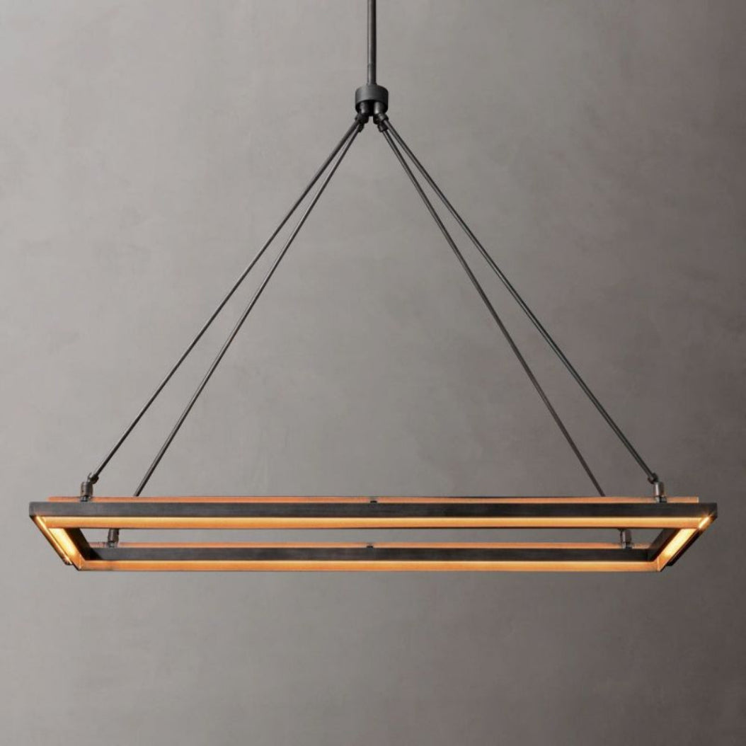 Peral Rectangular Chandelier Light 48" 62"