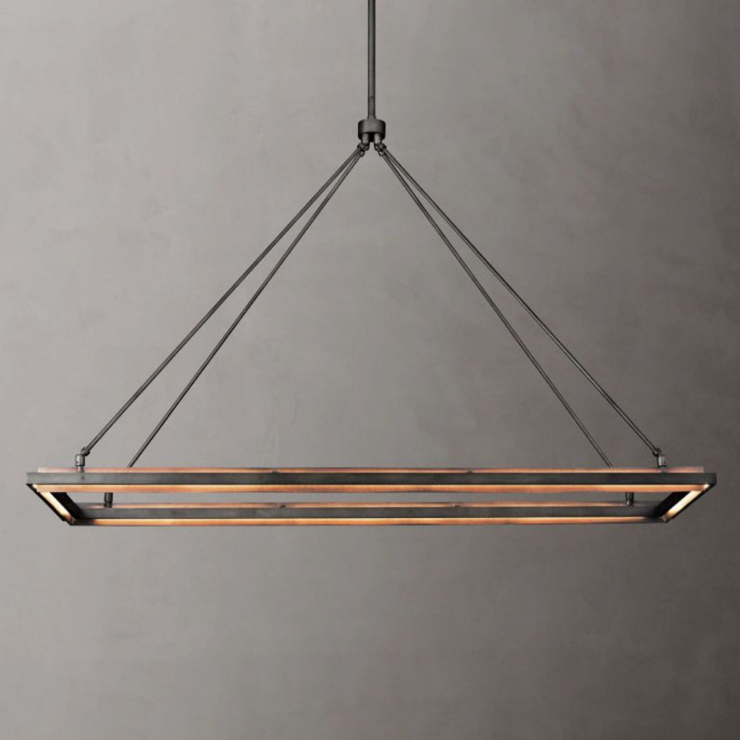 Peral Rectangular Chandelier Light 48" 62"