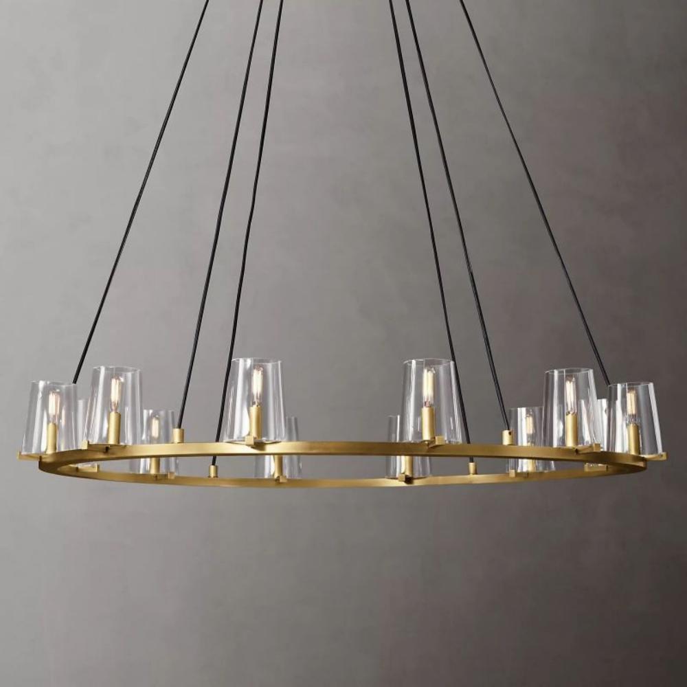 Pauillac Round Modern Chandelier Lights Glass 48"