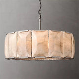 Harlowe Calcite Modern Round Chandelier Lights 31" Fixtures
