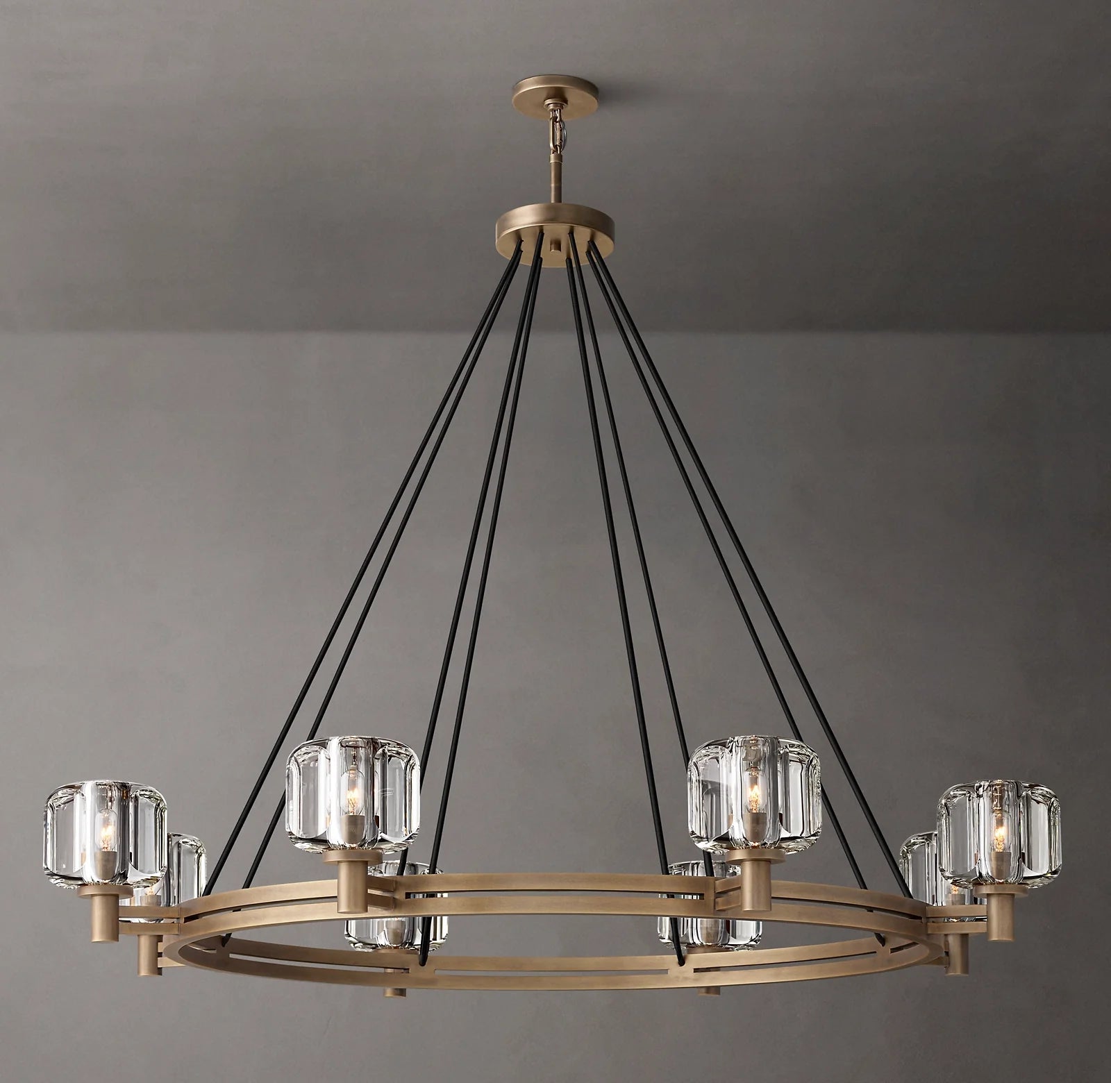 Demaret Round Chandelier Lighting 48" for Dining Room