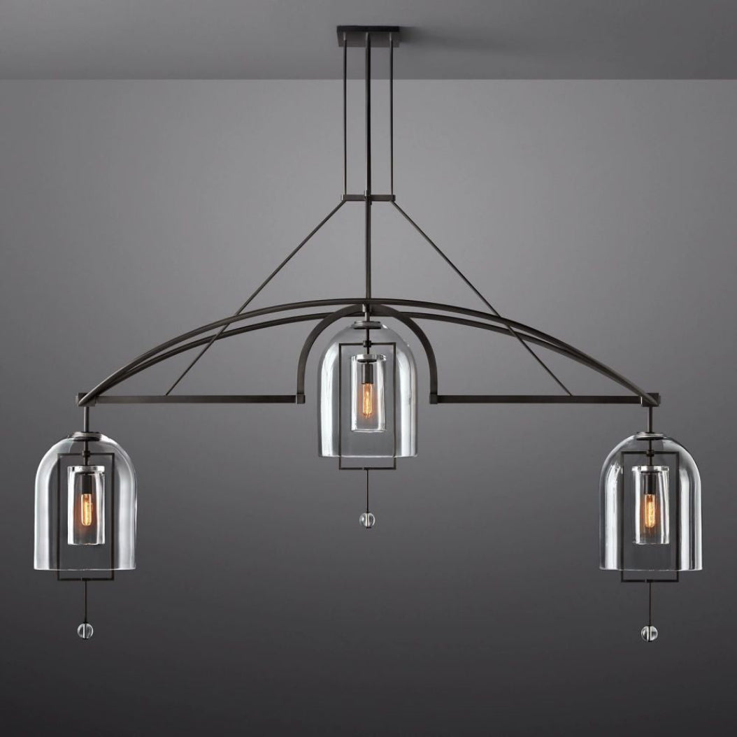 Fulcrum Linear Chandelier Lighting 85" 3-Lights