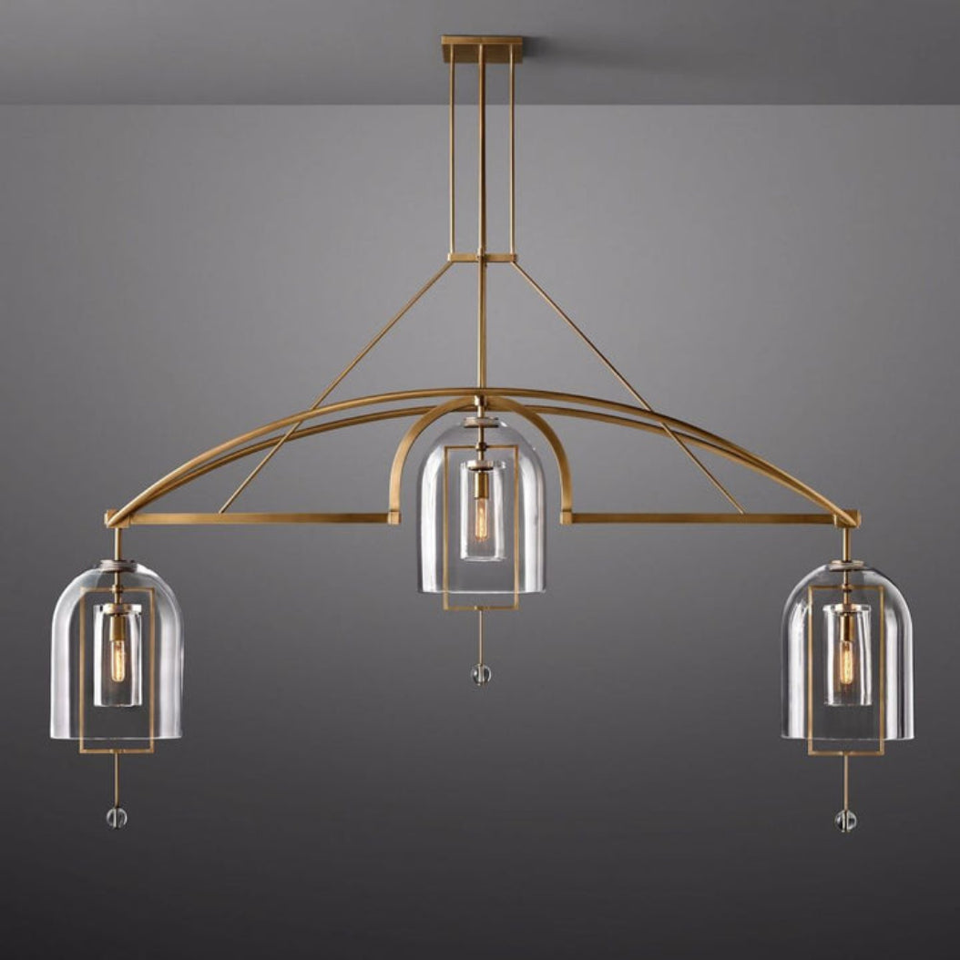 Fulcrum Linear Chandelier Lighting 85" 3-Lights