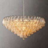Modern Chiara Clear Glass Tiered Round Chandelier Lighting 37"