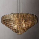 Sirene Clear/Smoke Glass Round Chandelier Lights 65"