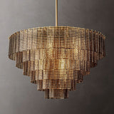 Sirene Clear/Smoke Glass Round Chandelier Lights 41”