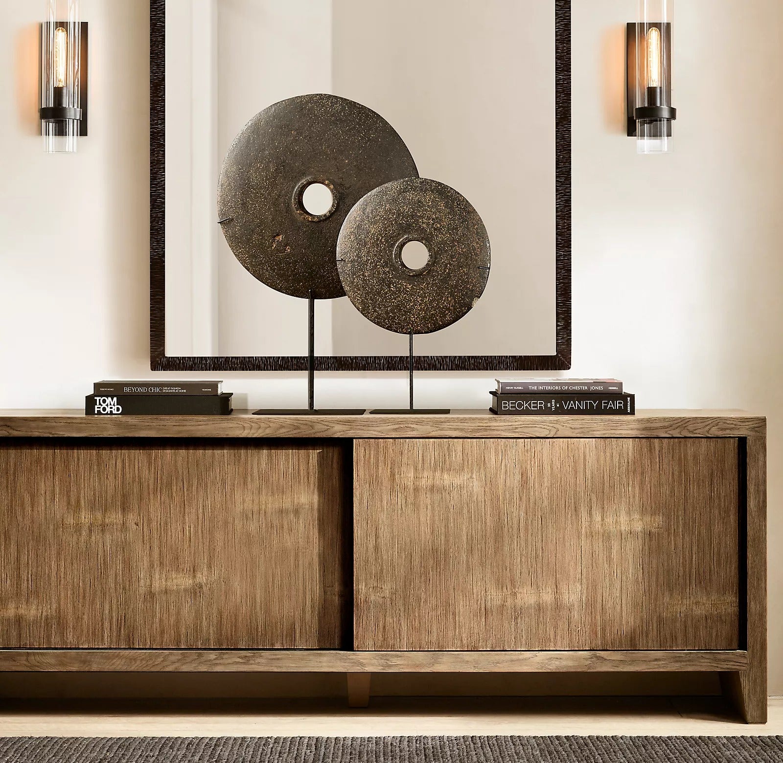 Ravelle Double Head Glass Wall Sconce Light for Living Room