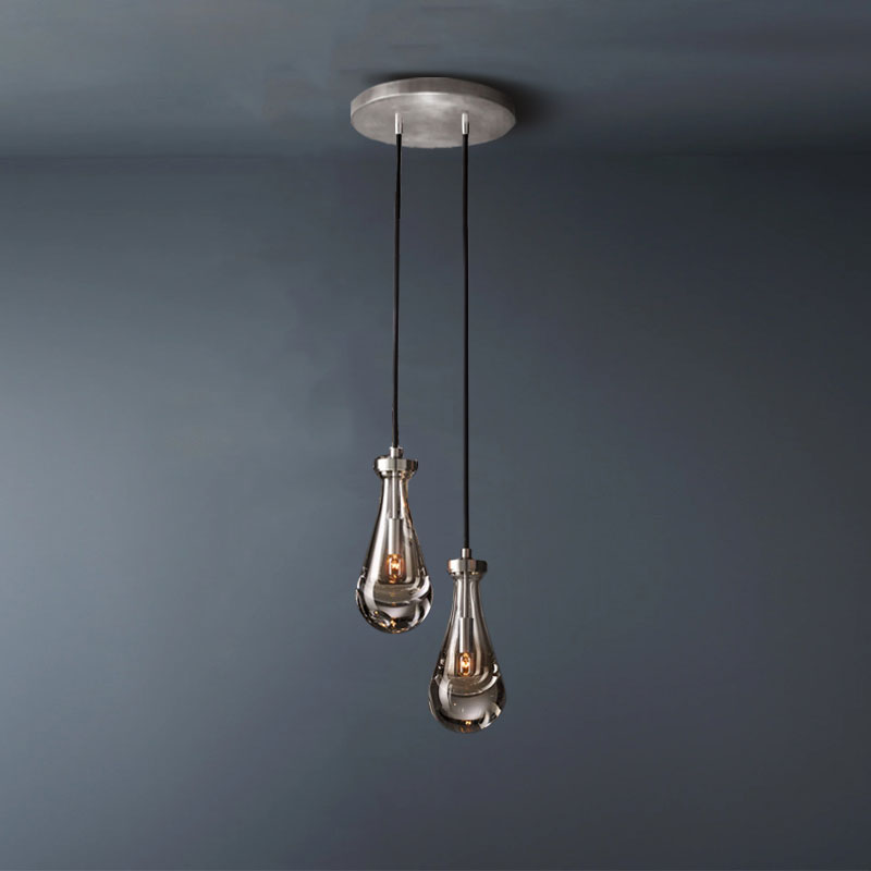 Raindrop Cord Round Chandelier Lights 2-Lights