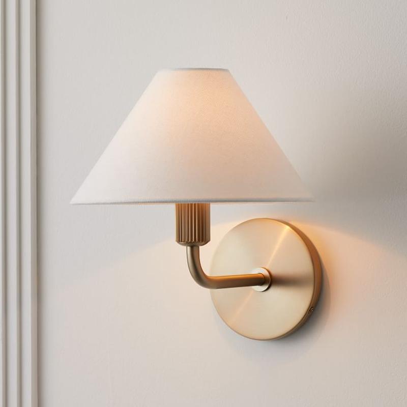 Montfaucon Tapered Linen Shade Wall Sconce Light