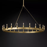 Edison Vintage Round Chandelier 50" 24-Lights for Dining Room