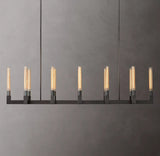 Cannele Candlestick Elegant Linear Chandelier Lights 67"