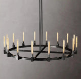 Cannele Linear Candlestick Round Chandelier Lighting 72"