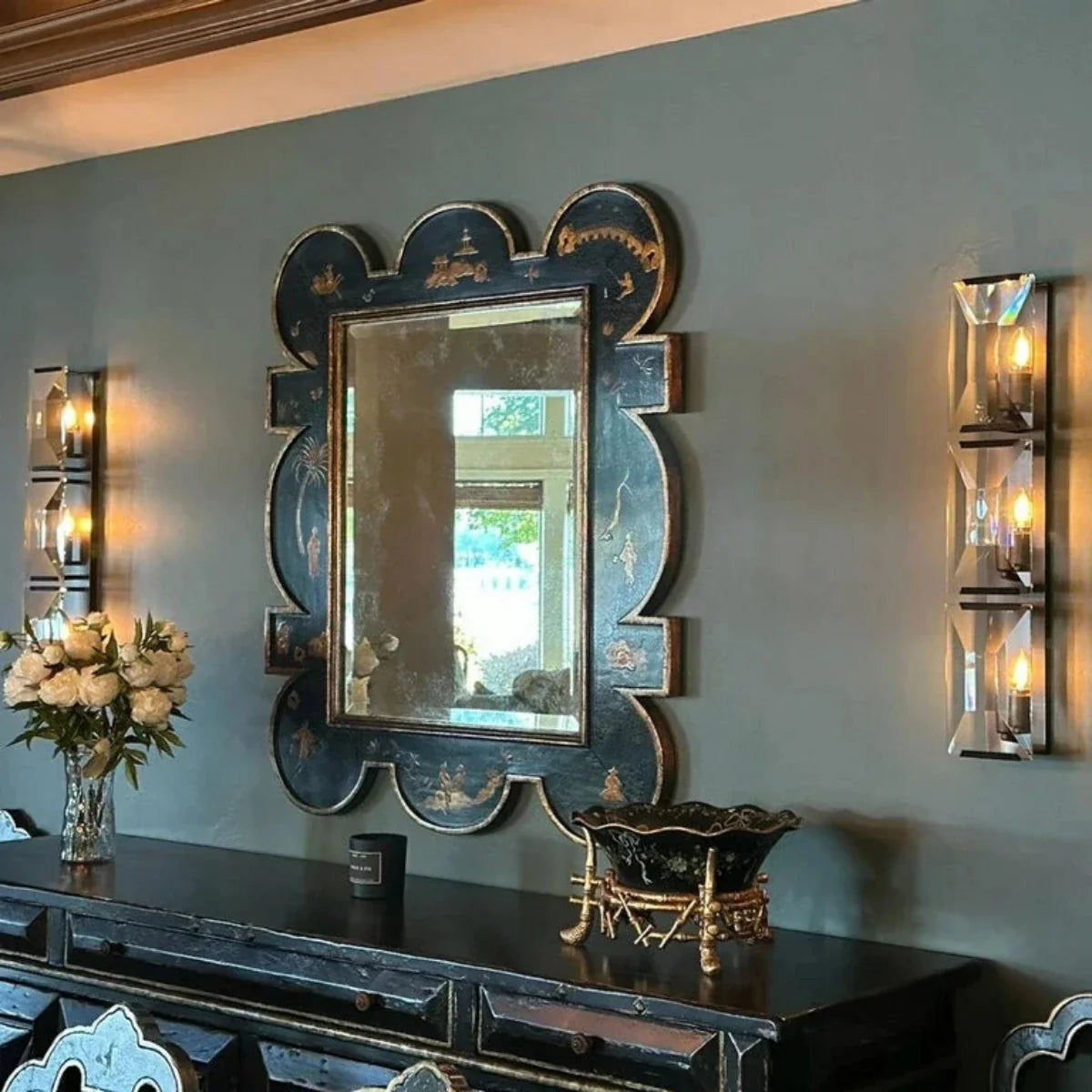 Harlow Crystal Triple Wall Sconces 32"H
