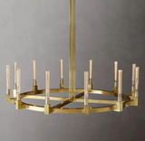 Canneles Linear Candlestick Round Chandelier Lighting 60"
