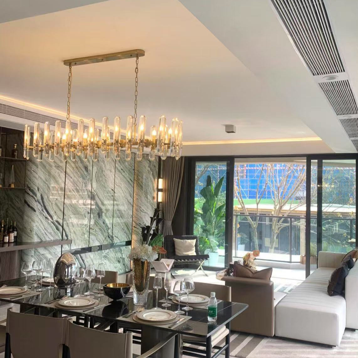 Bonnington Linear Chandelier Lighting 72"