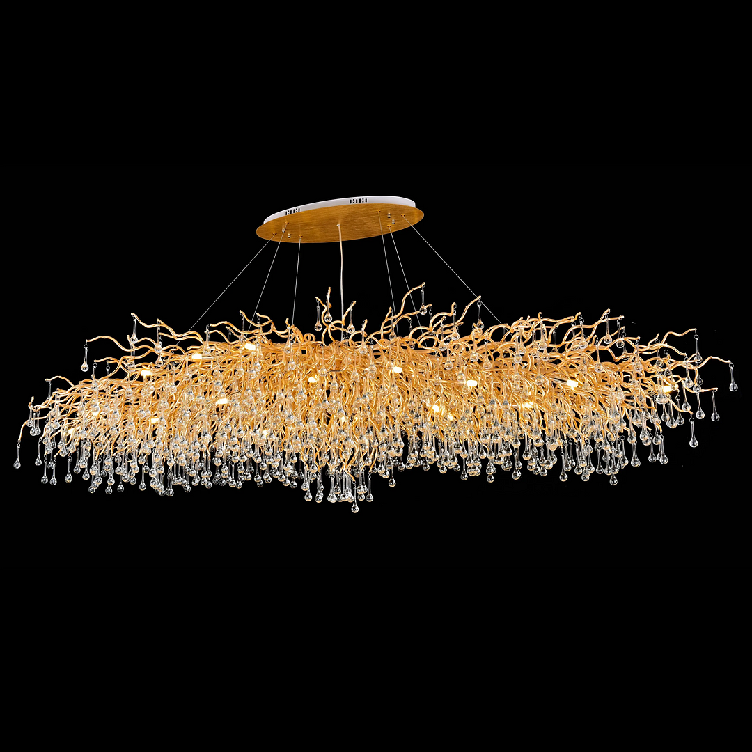 Kala Gold Branch Crystal Chandelier Lighting
