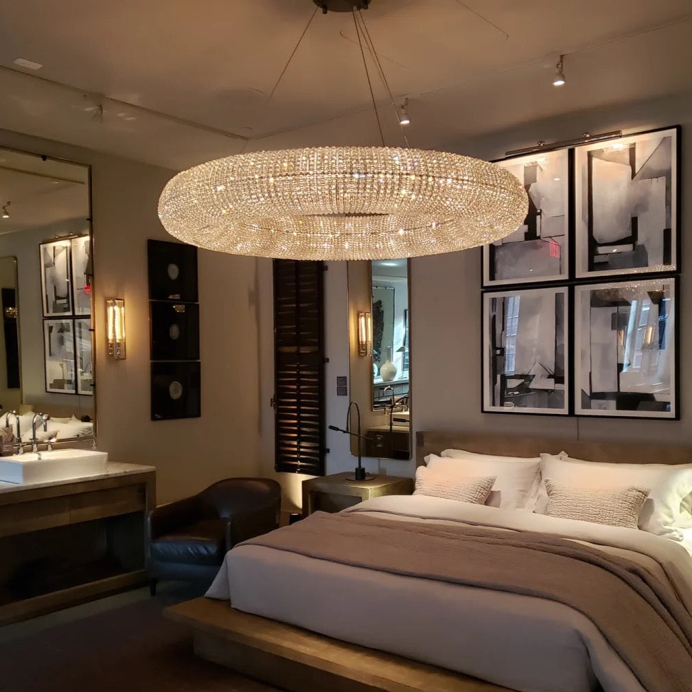Round Halo Chandelier Light 31" 41" 59"