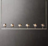 Boule De Cristal Smoke Glass Minimalist Linear Chandelier Lighting 60"