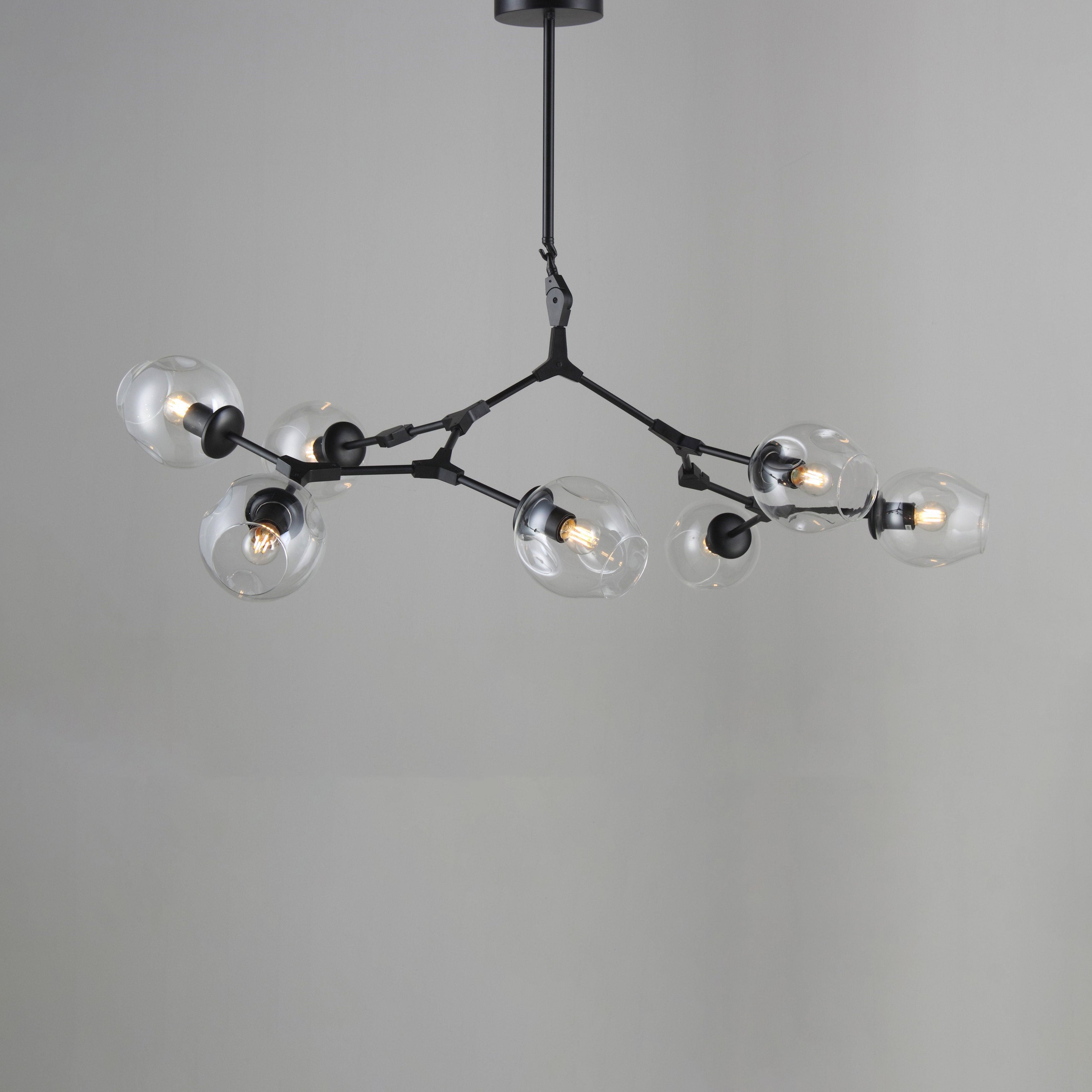 Metal Releaf Horizontal Globe Branching Bubble Chandelier Lighting