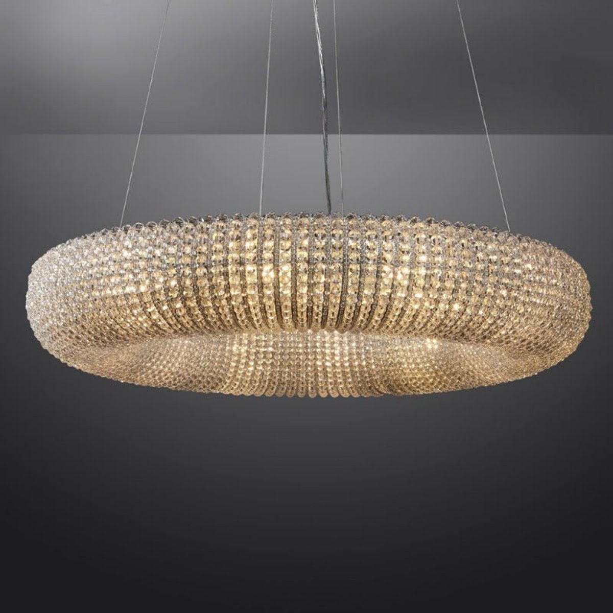 Round Halo Chandelier Light 31" 41" 59"