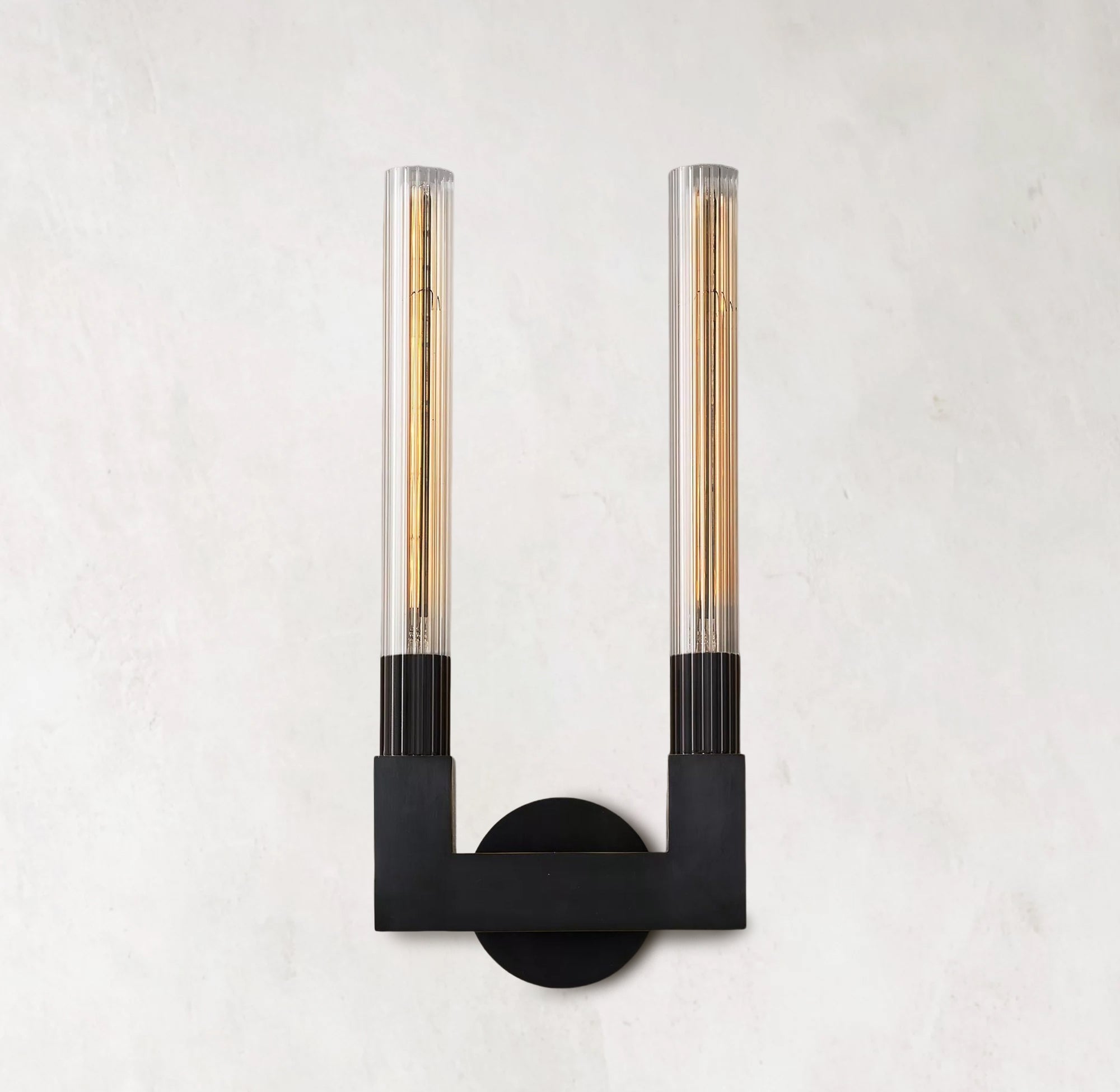 Cannele Double Head Candlestick Wall Sconce