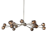 Boule De Cristal Smoke Glass Ball Modern Round Chandelier Lighting 60"