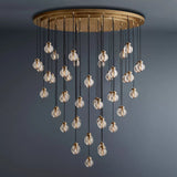 Pearl Round Chandelier 60" Luxury Vintage Decorative Light Fixture