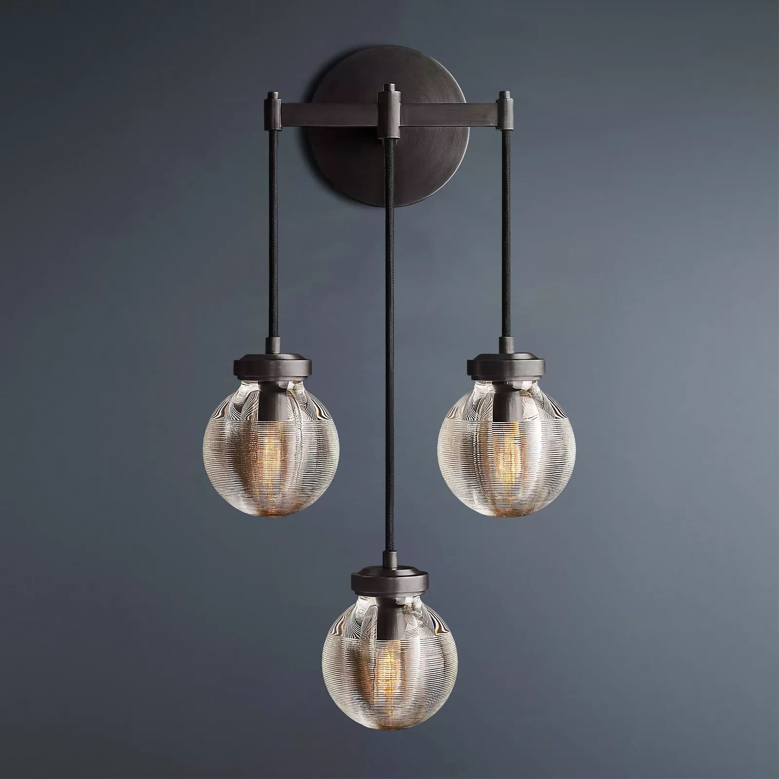 Vintage Pearl Triple Wall Sconce Luxury Wall Lamp Design
