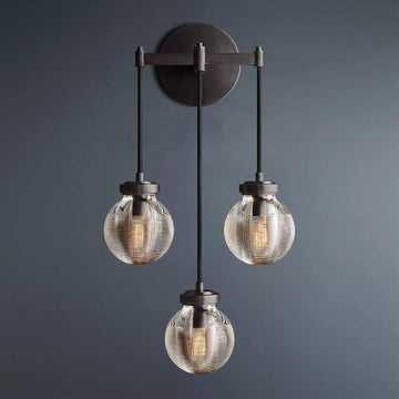 Vintage Pearl Triple Wall Sconce Luxury Wall Lamp Design