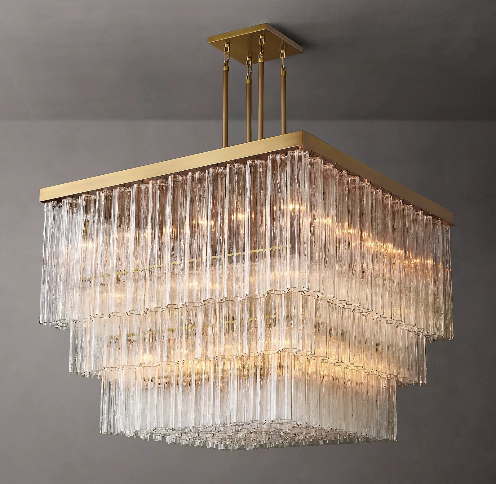Cielo Square Chandelier Lighting 45" for Living Room
