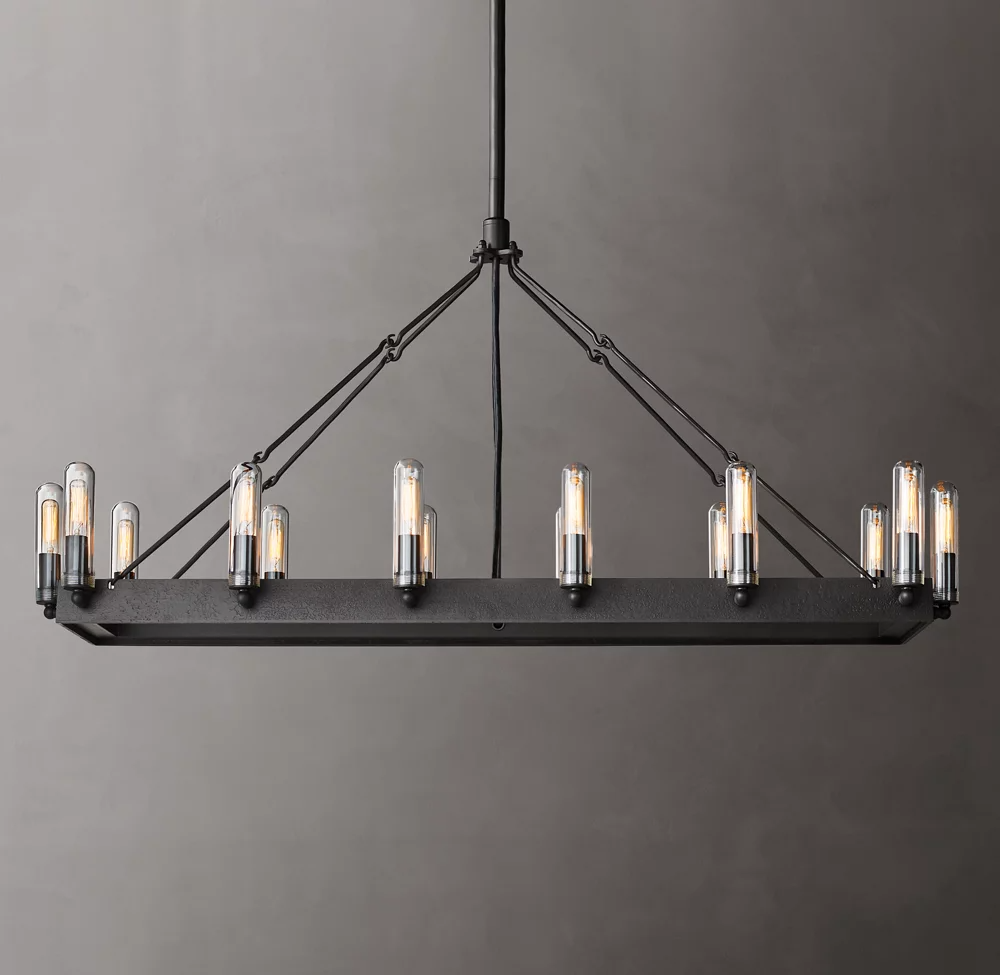 Camino Vintage Rectangular Chandelier for Living Room