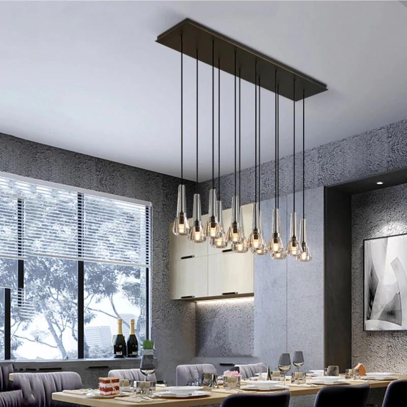 Apollin Linear Crystal Chandelier Lighting for Living Room