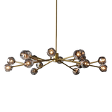 Boule De Cristal Smoke Glass Ball Modern Round Chandelier Lighting 60"