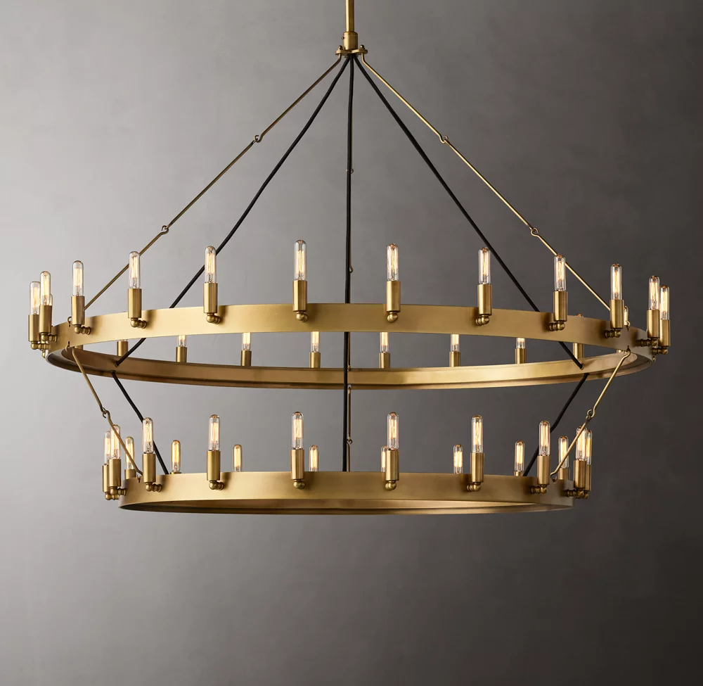Camino Vintage Filament Two-Tier Chandelier 50"
