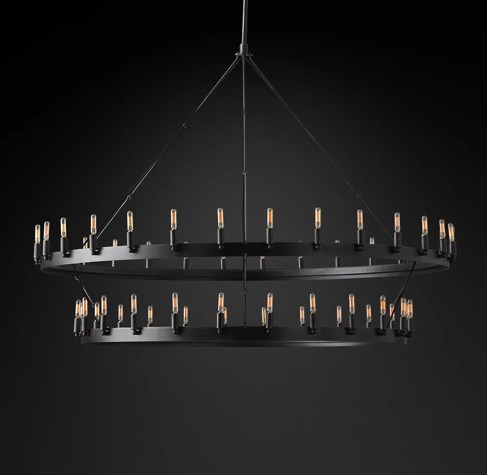 Camino Vintage Filament Two-Tier Chandelier 63"