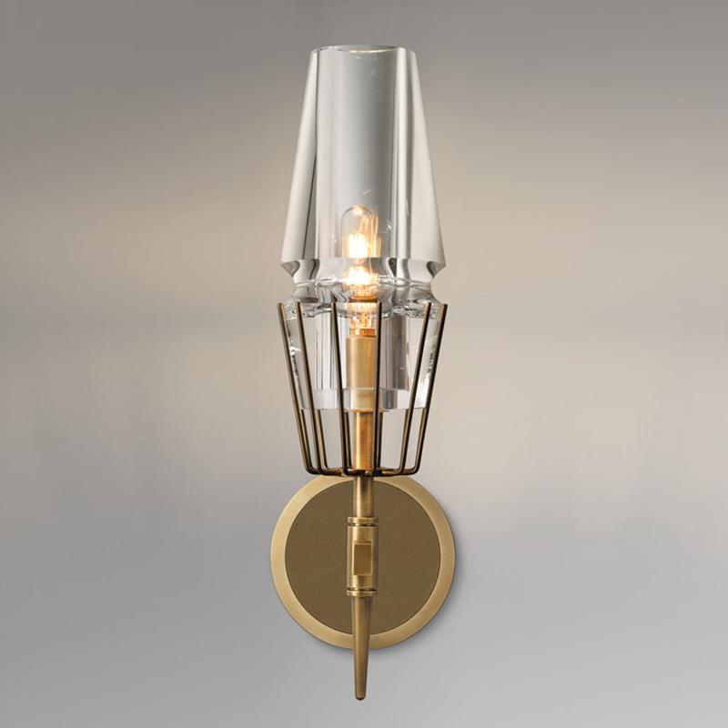 Chaillot Crystal Shade Wall Sconce Light for Hallway