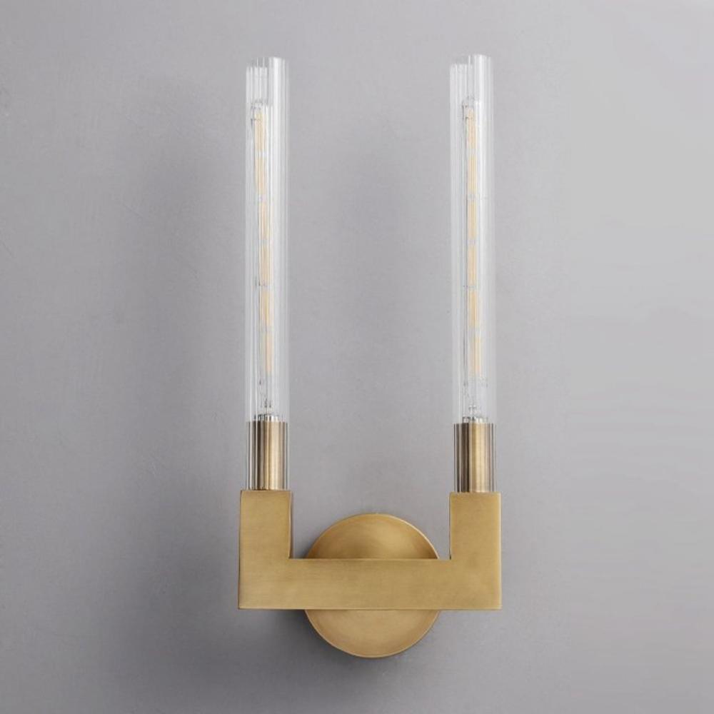 Cannele Double Head Candlestick Wall Sconce